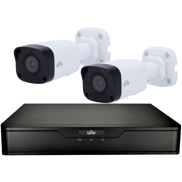Kameravalvontajärjestelmä Celotron UNV 4K, älykäs tallennin, 4 kanavaa + 1TB kiintolevy + 2kpl keinoälyllä varustetut 8MP/4K kamerat + 2kpl 30m RJ45 kaapelit