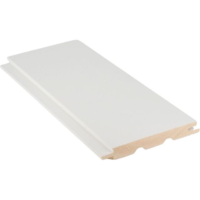 Sisustuspaneeli Cent STS4 15x120x2380mm, mänty, valkoinen, päätypontattu