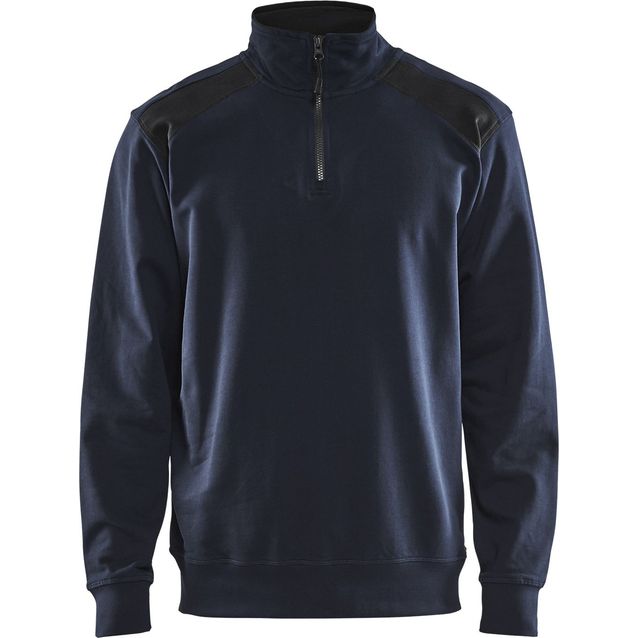 College Blåkläder 3353, lyhyt vetoketju, tumma mariininsininen/musta