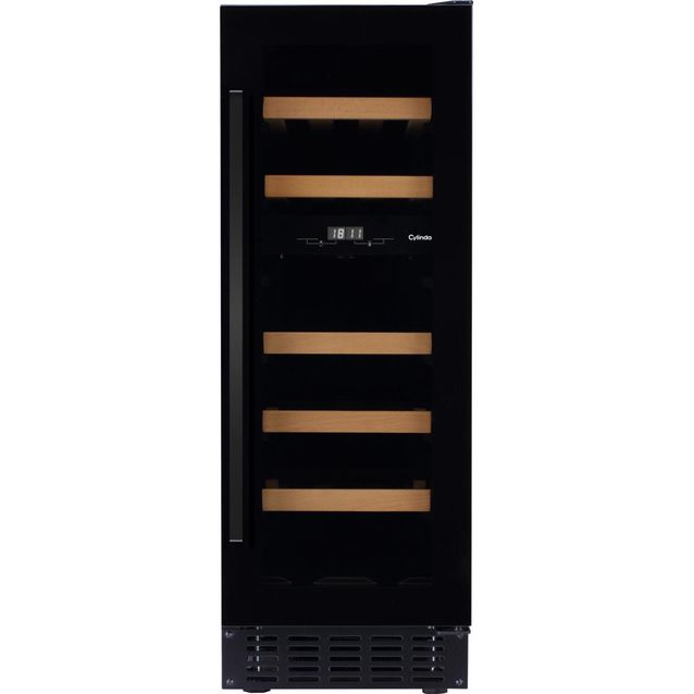 Viinikaappi Cylinda VK30SVG, 295x615x820mm, musta, 16 pulloa