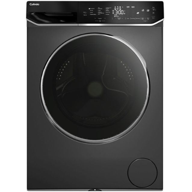 Edestä täytettävä pesukone Cylinda FT911G394BIA, 60cm, antrasiitti, 9kg, 1400rpm