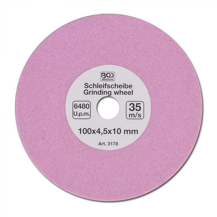 Schleifscheibe Für Sägekettenschärfgerät – Ø 100 X 4,5 X 10 Mm, Passend Für Kettenglieder 3/8" Und 0,404" (BGS 3178)