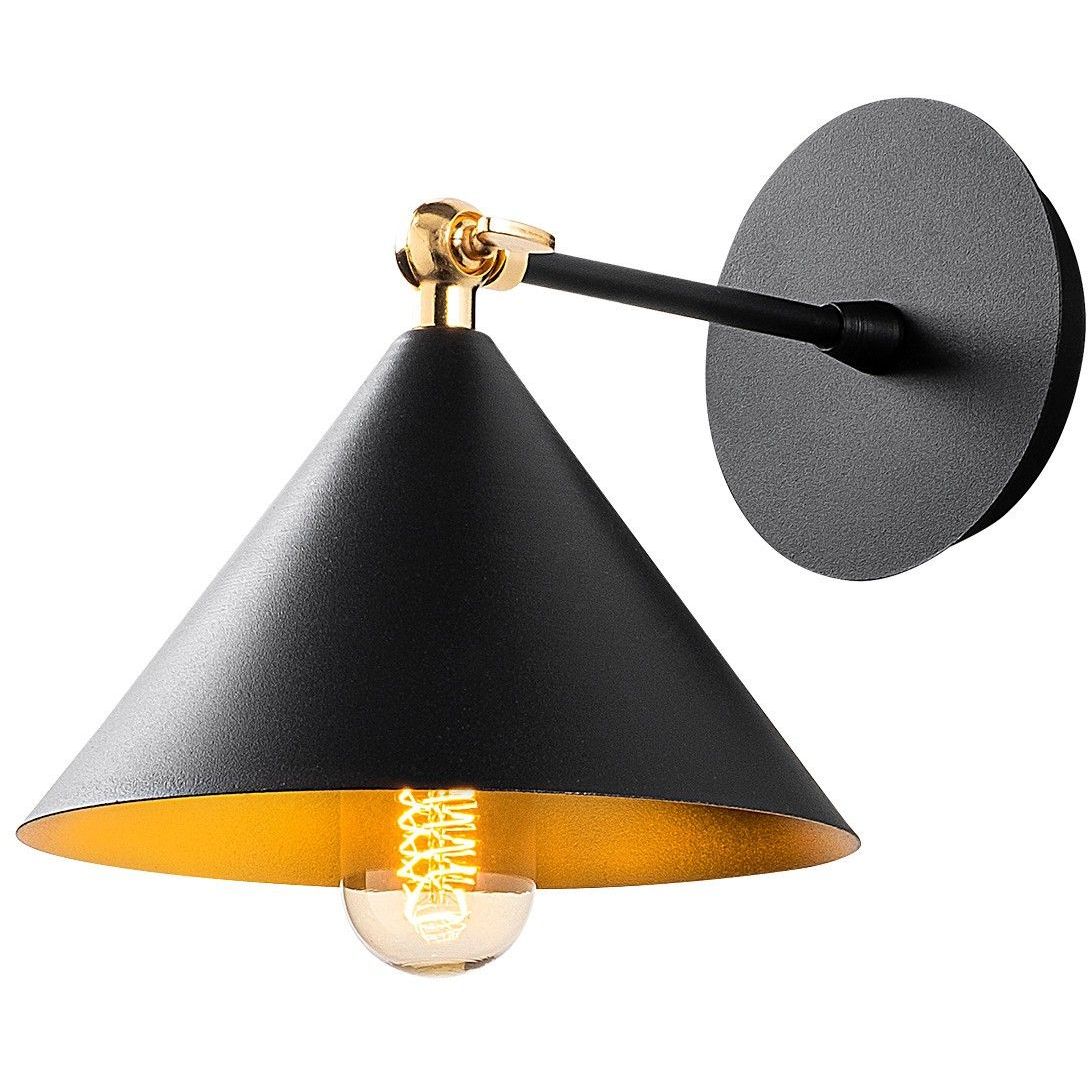 Seinävalaisin Linento Lighting Pepperell musta/kulta