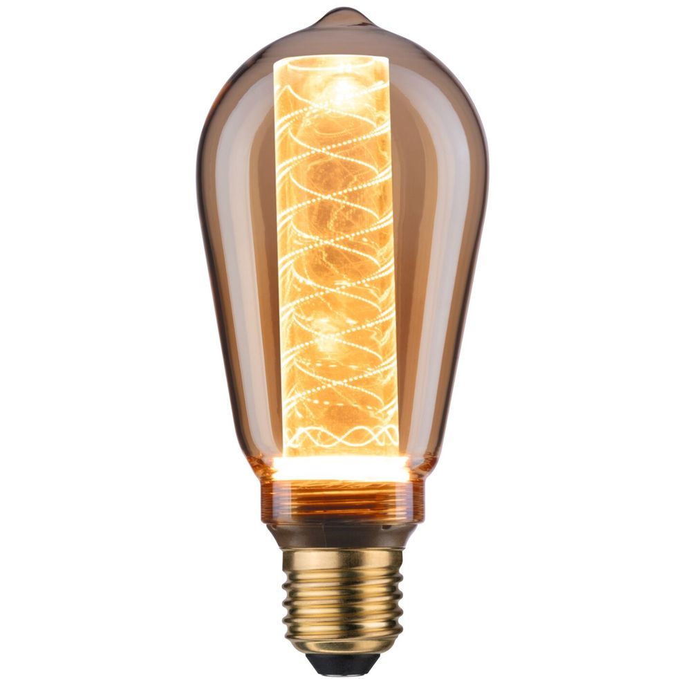 Ampoule LED Globe Doré Paulmann - Culot E27, 4W, 1800K - Effet Inner Glow Helix - Neuf Sous Blister