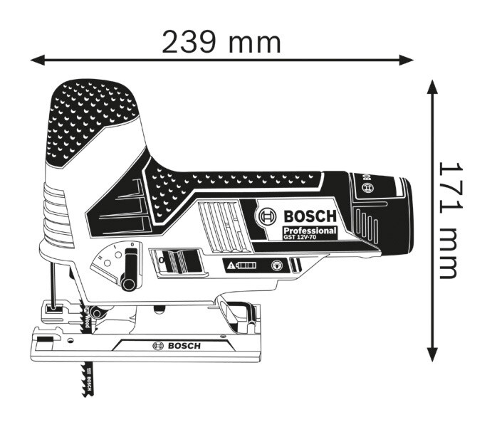 Akkupistosaha Bosch GST 12V-70 Solo L-BOXX ei sis. akkua/laturia lisäkuva