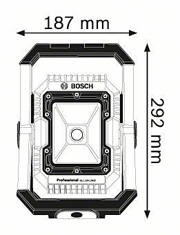 Akkuvalaisin Bosch GLI 18V-1900 Professional ei sis. akkua/laturia mittakuva