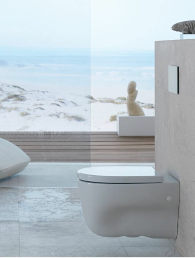 Sigma70-huuhtelupainike viimeistelee kauniisti kylpyhuoneen ilmeen