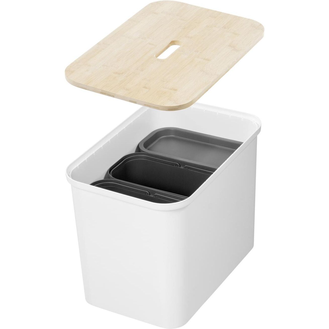 Poubelle Recyclage SmartStore 76L Noir - Bac Tri Sélectif Modulaire