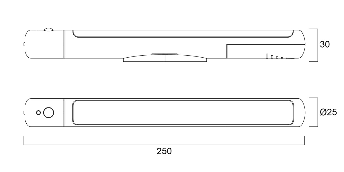 LED-kaappivalaisin Sylvania Cabinet Sense Linear 09W 50lm 4000K liiketunnistimella paristokäyttöinen