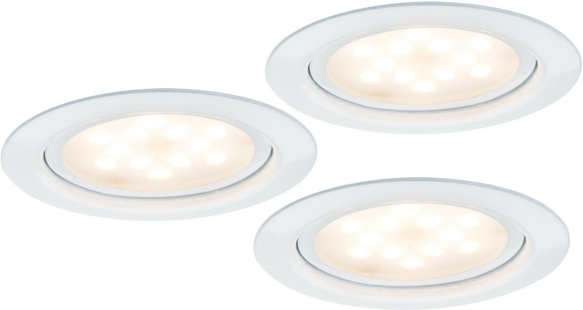 LED-kalustevalaisinsetti Micro Line 3x4,5W Ø 65 mm 3 kpl valkoinen