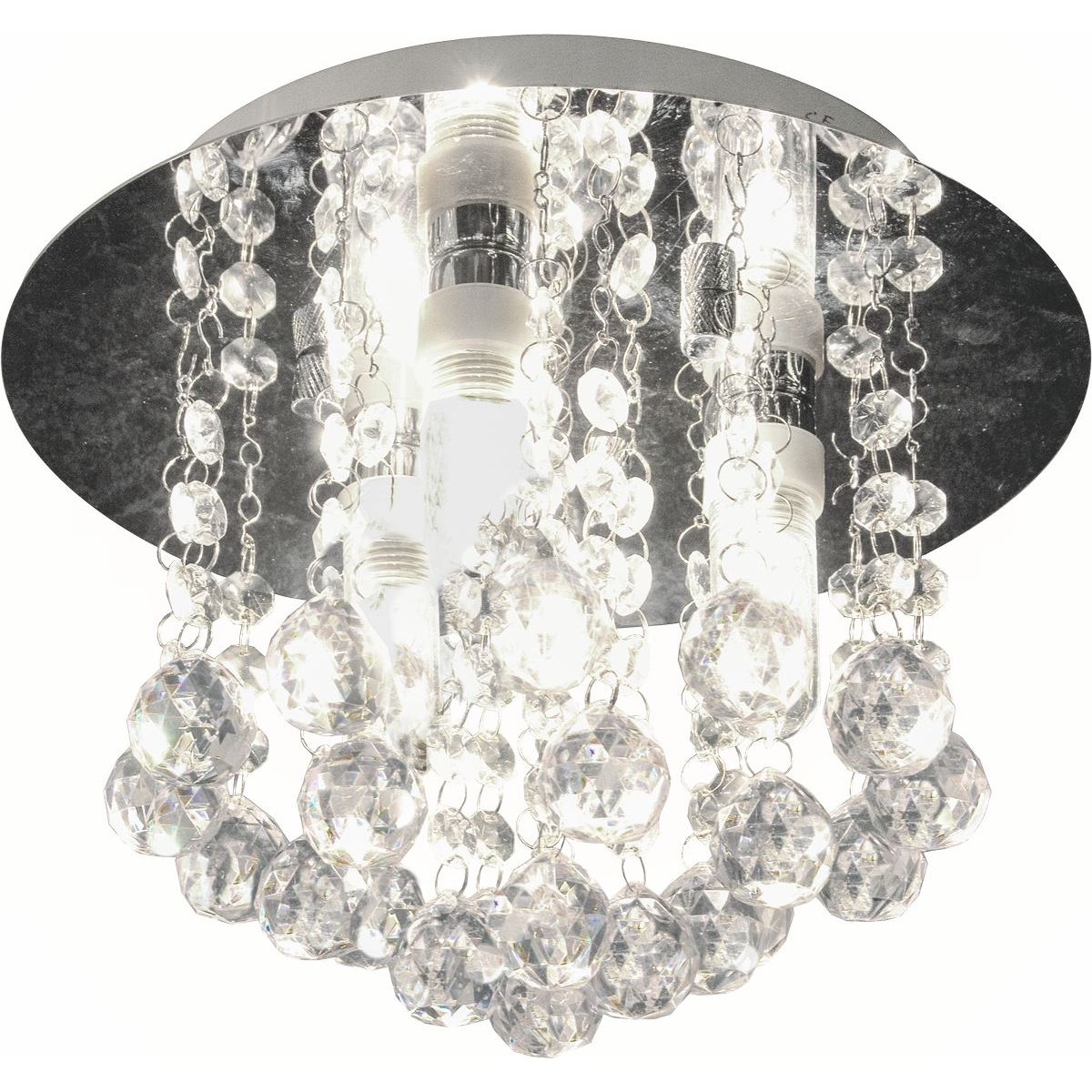 Plafondi Aneta Lighting Nicoline IP44 260x220 Mm Kromi Kirkas Lasi 