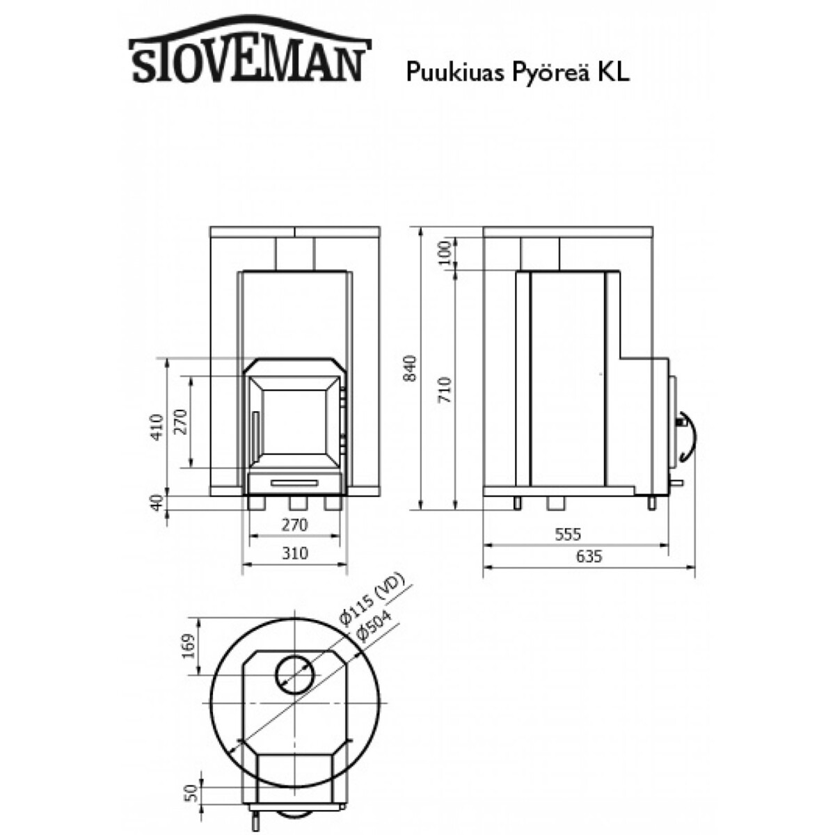 Puukiuas Stoveman Heavy 20R, lasiluukulla (15-20m3) lisäkuva