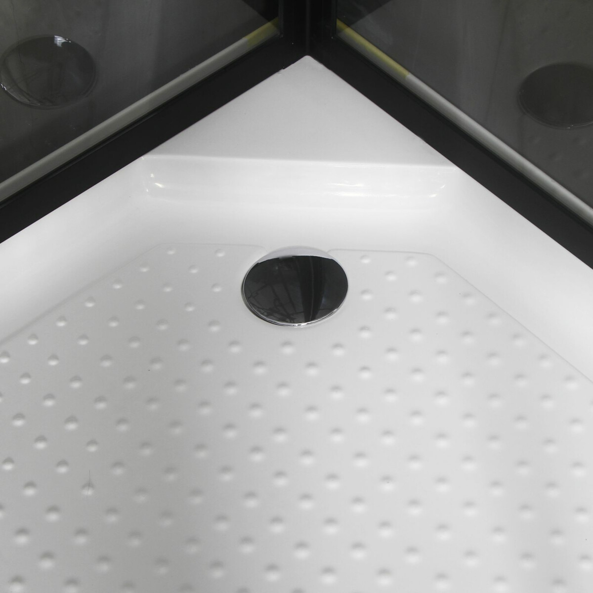 Suihkukaappi Bathlife Betrakta, 900x900mm, pyöreä, musta kehys lisäkuva 3