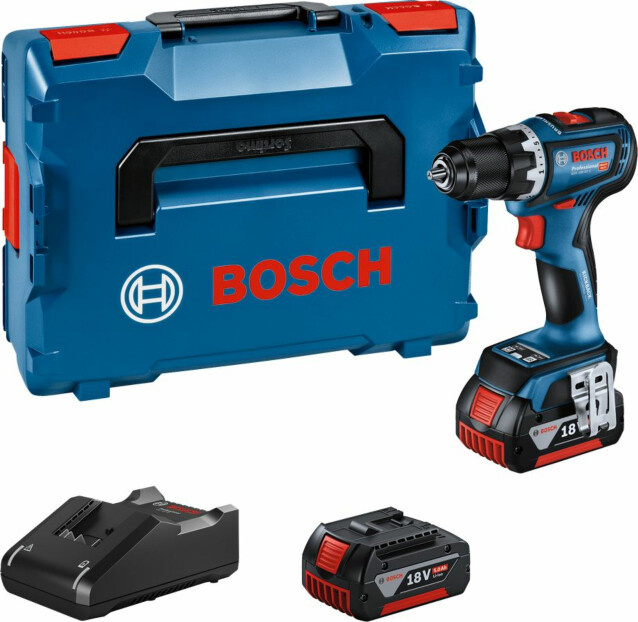 Akkuporakone Bosch Professional GSR 18V-90 C 2x5,0 Ah akuilla + L-Boxx