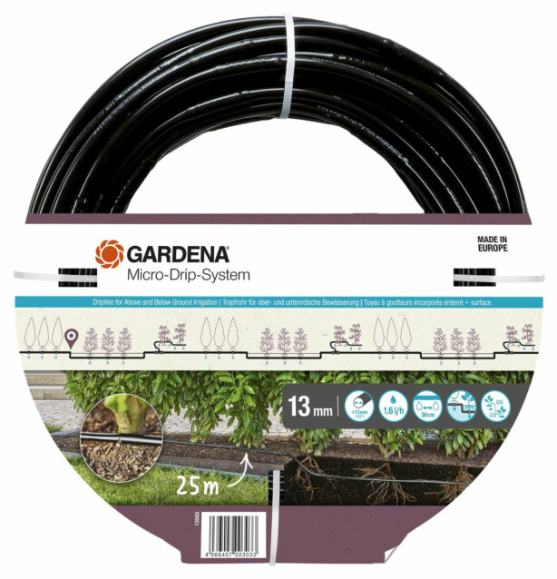 Laajennussarja Gardena Micro-Drip Dripline 25 m maan alle/päälle