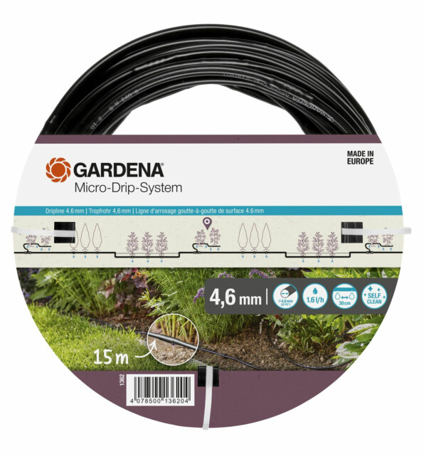 Laajennussarja Gardena Micro-Drip kasvirivin kasteluun 4,6 mm 15 m