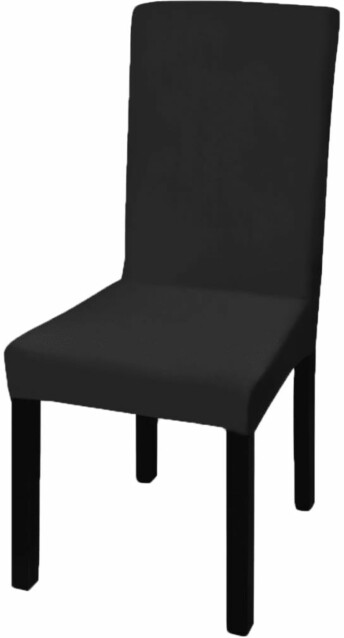 6 kpl suora venyvä tuolin suoja musta_1