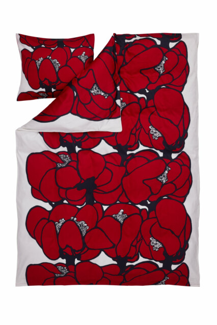Pussilakanasetti Makeba Sateen 150x210 cm punainen