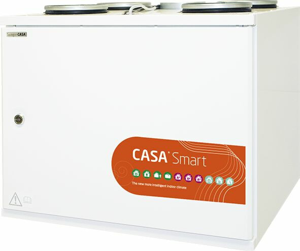 Ilmanvaihtokone lä mmöntalteenotolla Swegon Casa W5 Smart WA RH alle 250m2 30-130 l/s kosteutusautomatiikka eri kätisyyksiä