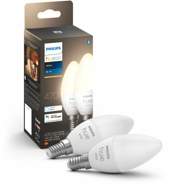 LED-älylamppu Philips Hue W 5,5W B39 E14 2kpl