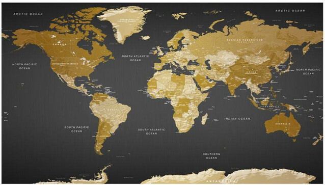 Kuvatapetti World Map: Modern Geography II XXL 500x280cm