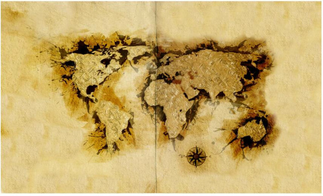 Kuvatapetti Artgeist Seikkailijan maailmankartta 270x450cm