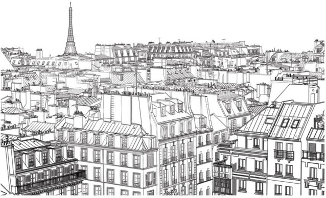 Kuvatapetti Artgeist Parisian sketchbook 270x450cm