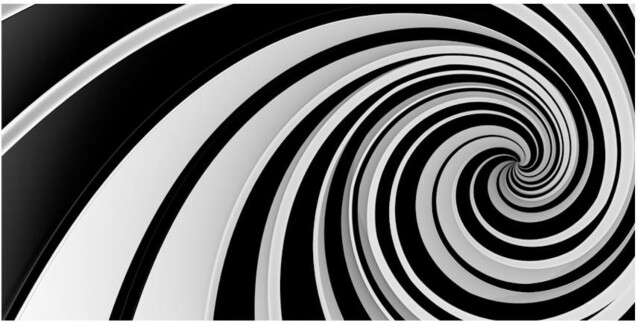 Kuvatapetti Artgeist Black and white swirl 550x270cm