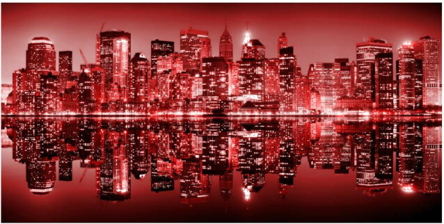 Kuvatapetti Artgeist Red-hot NYC 550x270cm