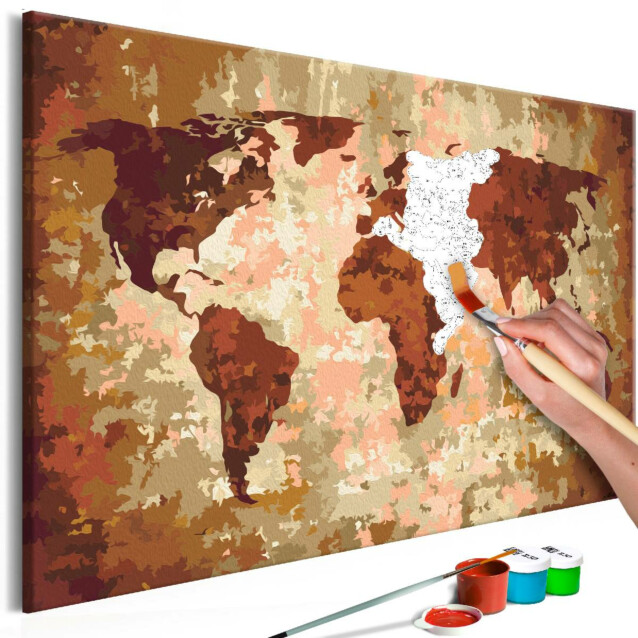 DIY-taulu Artgeist Earth Coloured World Map 40x60cm