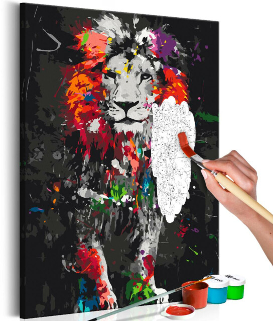 DIY-taulu Artgeist Colourful Animals: Lion 60x40cm