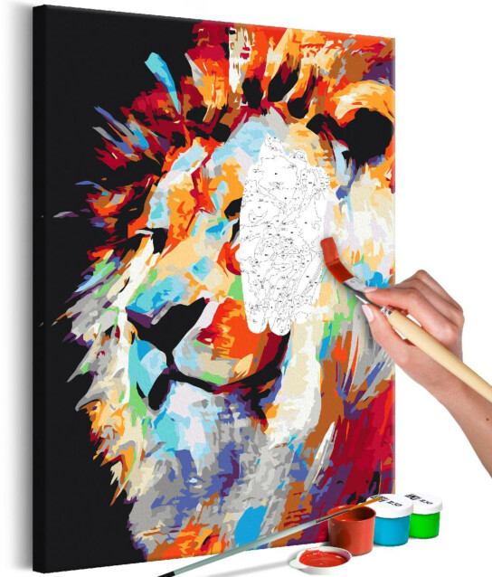 DIY-taulu Artgeist Portrait of a Colourful Lion 60x40cm