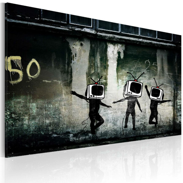 Taulu Artgeist TV heads dance - Banksy, 40x60cm