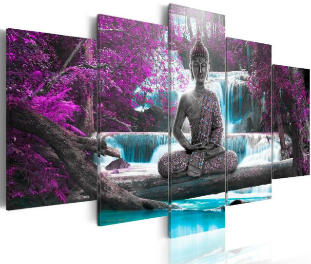 Taulu Artgeist Waterfall and Buddha eri kokoja