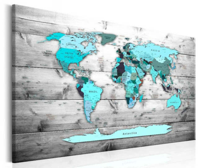 Taulu Artgeist World Map: Blue World eri kokoja