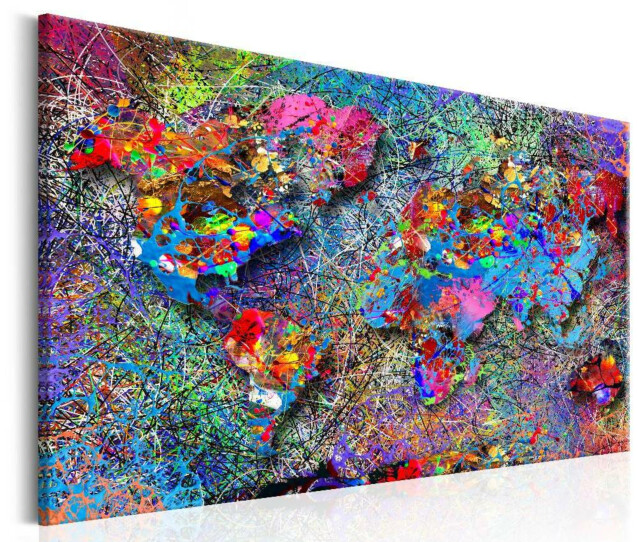 Taulu Artgeist Map: Jackson Pollock inspiration eri kokoja