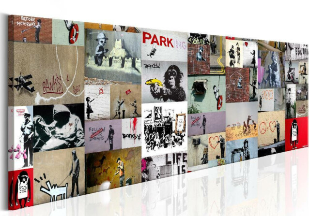Taulu Artgeist Art of Collage: Banksy II eri kokoja