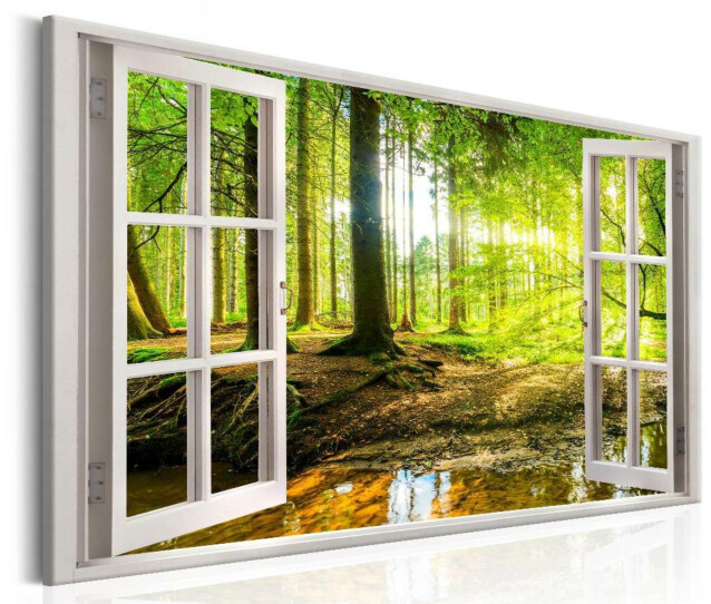 Taulu Artgeist Window: View on Forest eri kokoja