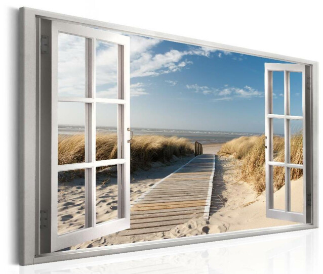Taulu Artgeist Window: View of the Beach eri kokoja