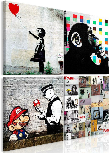 Taulu Artgeist Banksy Collage eri kokoja