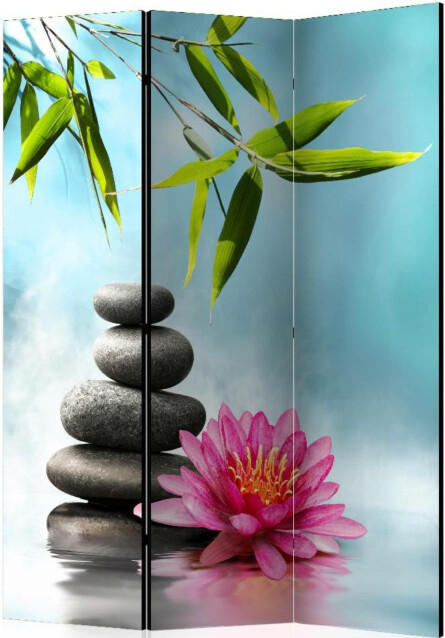Sermi Artgeist Water Lily and Zen Stones 135x172cm