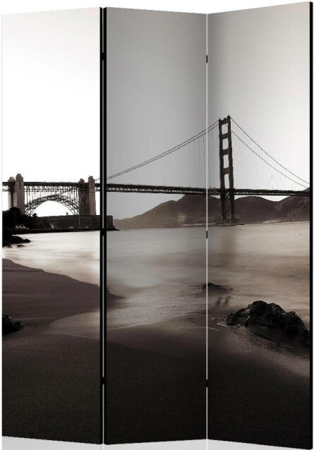 Sermi Artgeist San Francisco: Golden Gate Bridge in black and white 135x172cm