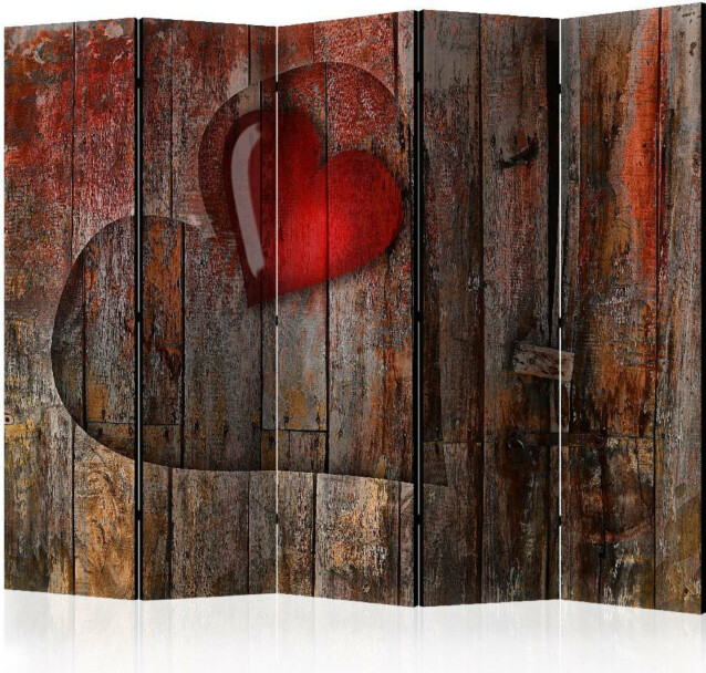 Sermi Artgeist Heart on wooden background II 225x172cm