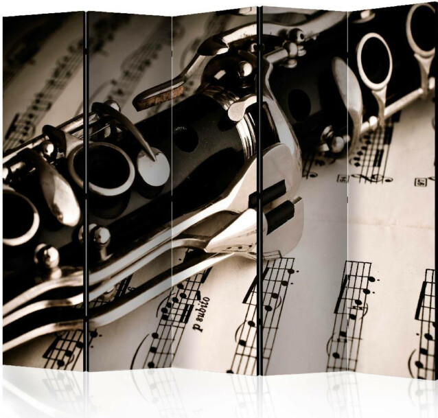 Sermi Artgeist Clarinet and music notes II 225x172cm