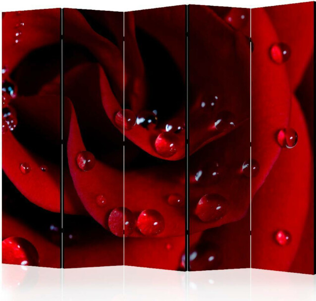 Sermi Artgeist Red rose with water drops II 225x172cm