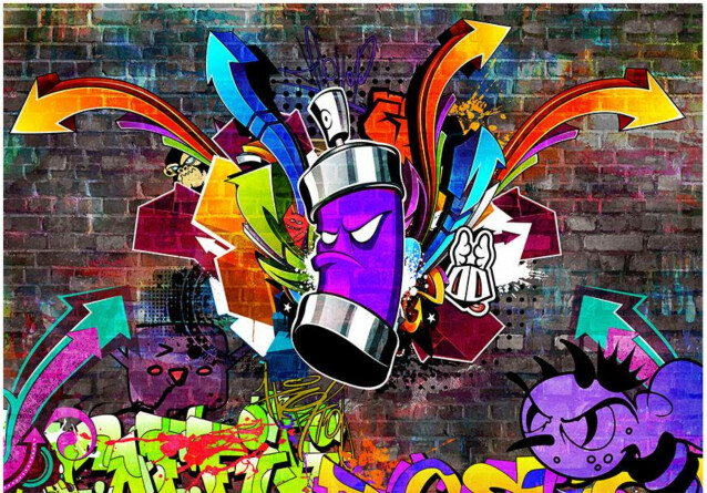Kuvatapetti Artgeist Graffiti: Colourful attack eri kokoja
