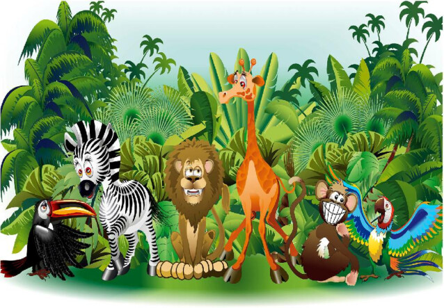 Kuvatapetti Artgeist Jungle Animals eri kokoja