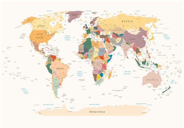 Kuvatapetti Artgeist World Map eri kokoja