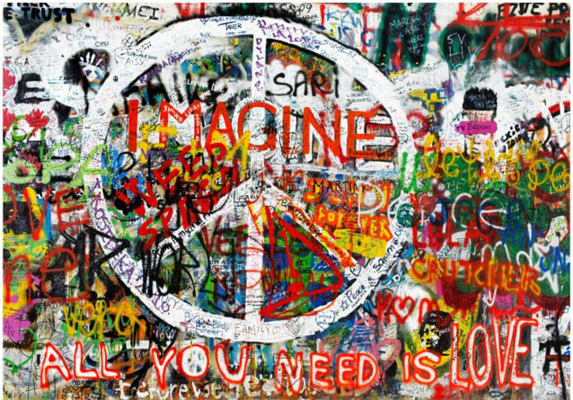 Kuvatapetti Artgeist Hippie Graffiti eri kokoja