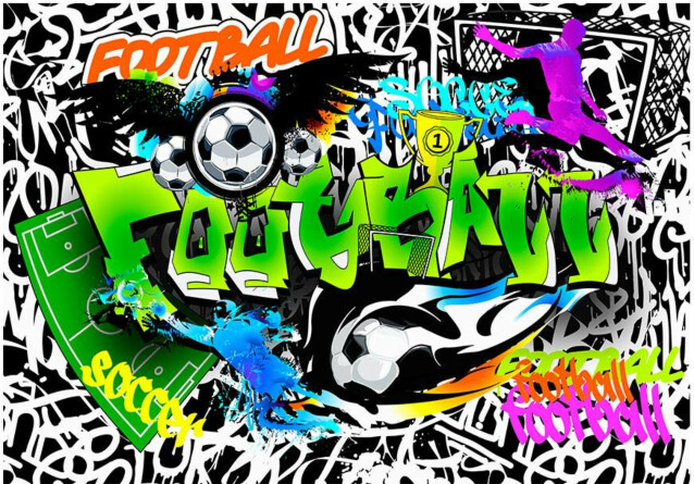 Kuvatapetti Artgeist Football Graffiti eri kokoja